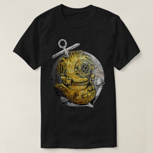 T-shirt Plongée sous-marine Casque Vintage Plongeur (Design devant)