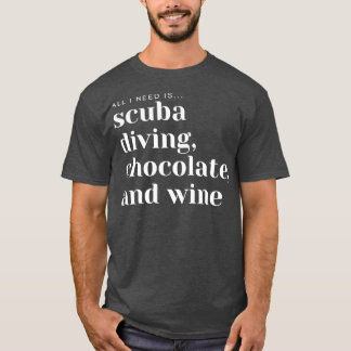 T-shirt Plongée sous-marine Chocolat et vin