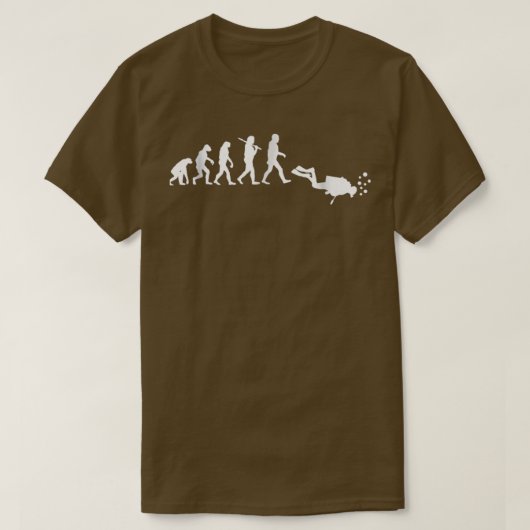 T-shirt Plongée sous-marine Évolution Freedive Funny Dive  (Design devant)