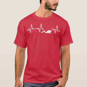 T-shirt Plongée sous-marine Heartbeat Cadeau