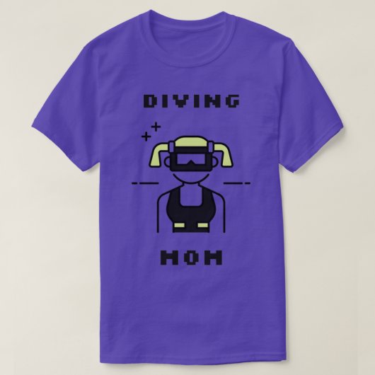 T-shirt Plongée sous-marine Maman (Design devant)