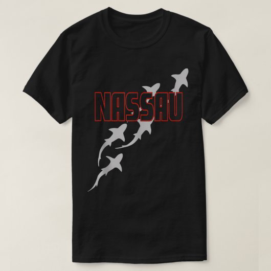 T-shirt Plongée sous-marine Nassau Plongée avec requins à (Design devant)
