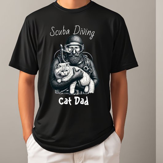T-shirt Plongée sous-marine papa chat