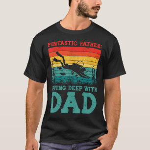 T-shirt Plongée sous-marine Papa Ski Plongeur en eau libre
