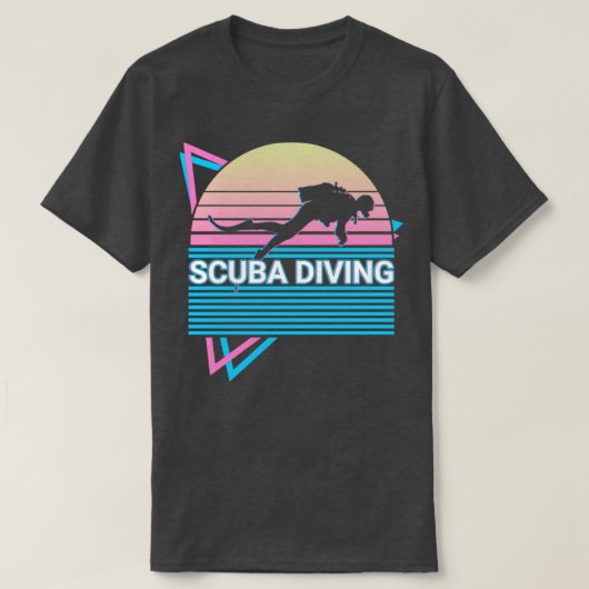 T-shirt Plongée sous-marine Plongée plongée Rétro (Design devant)