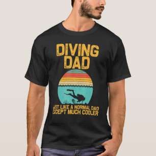 T-shirt Plongée Sous-Marine Pour Papa Grand-Père Plongeurs