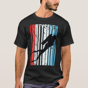 T-shirt Plongée sous-marine rétro 47e anniversaire Deep Se