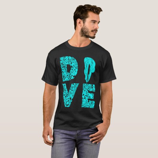 T-shirt Plongée Springboard Plate-forme Plongeur Plongée P (Devant entier)