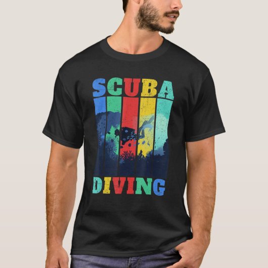 T-shirt Plongée vintage Retro (Devant)