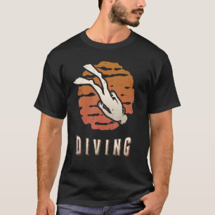 T-shirt Plongée Vintage Retro Classic Sunset Sport