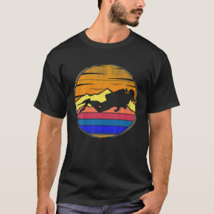 T-shirt Plongée vintage Retro Sunset Funny Plongée sous-ma