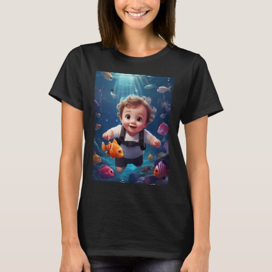 T-shirt Plongeur bébé (Devant)