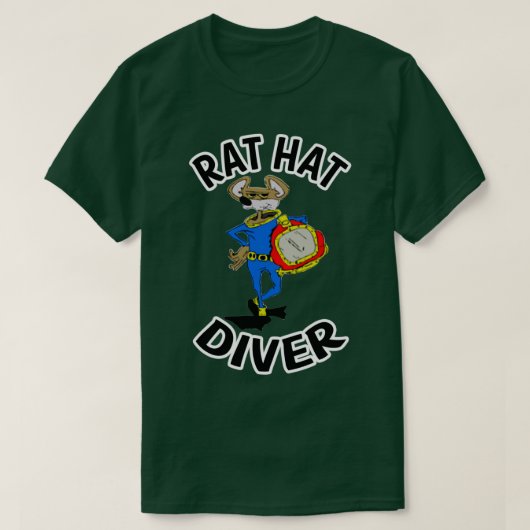T-shirt Plongeur Casquette Rat (Design devant)