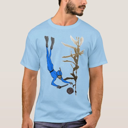 T-shirt Plongeur d'balone vintage avec Kelp (Devant)