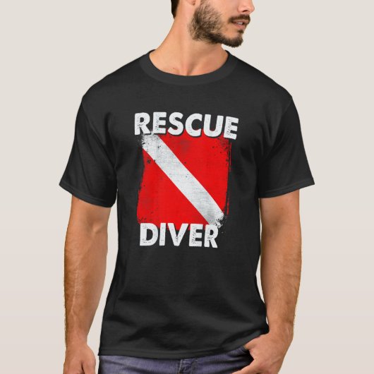 T-Shirt Plongeur de Secours SCUBA pour Instructeur (Devant)
