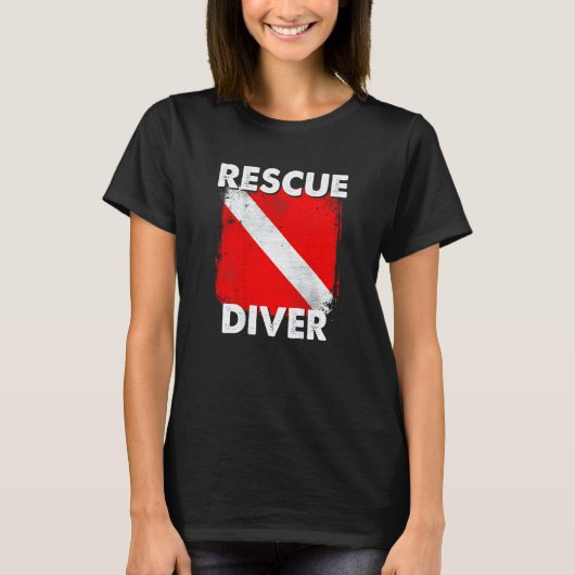 T-shirt Plongeur de secours SCUBA pour les instructeurs, l (Devant)