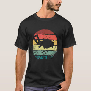 T-shirt Plongeur en apnée Graphique Rétro Plongée Snorkel