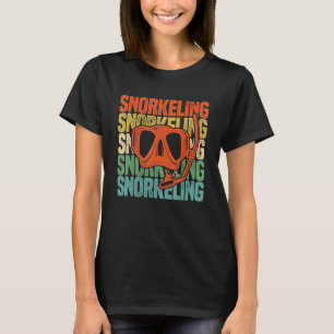 T-shirt Plongeur en apnée graphique rétro Plongée sous-mar