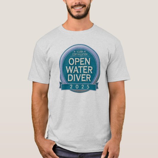 T-shirt Plongeur en eau libre certifié sur mesure (Devant)