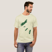 T-shirt Plongeur F-Bomb (Vert) (Devant entier)