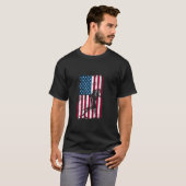 T-shirt Plongeur Incroyable Drapeau USA Plongée (Devant entier)