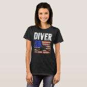 T-shirt Plongeur incroyable Plongée sous-marine avec drape (Devant entier)