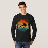 T-shirt Plongeur Silhouette Vintage (Devant entier)