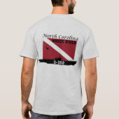 T-shirt Plongeur U-352 d'épave de la Caroline du Nord (Dos)