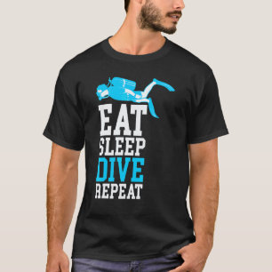 T-shirt Plongeur vers le bas Drapeau de plongée Plongée en