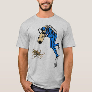 T-shirt Plongeur vintage de la SCUBA photographiant une po