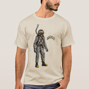 T-shirt Plongeur Vintage portant un casque de plongée Mark
