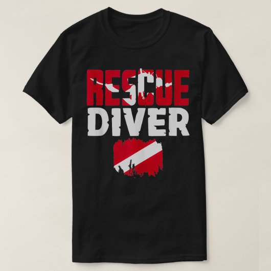 T-shirt Plongeurs Certifiés Plongeur Secouru 1 (Design devant)