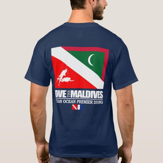 T-shirt Plongez aux Maldives (sq) (Dos)