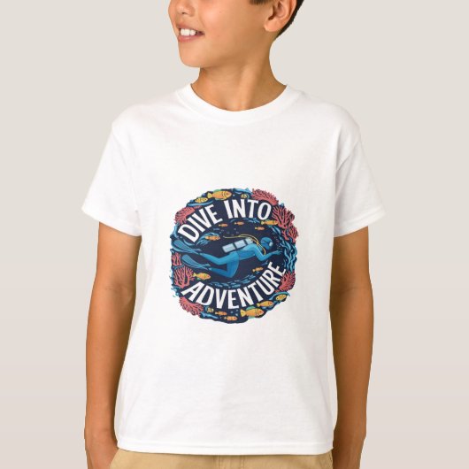 T-shirt Plongez Dans L'Aventure Plongée sous-marine Explor (Devant)