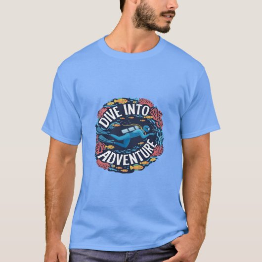 T-shirt Plongez Dans L'Aventure Plongée sous-marine Explor (Devant)