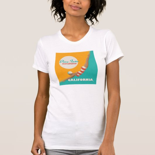 T-shirt Plongez Dans Le Soleil | Californie (Devant)