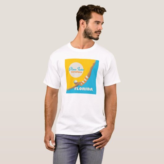 T-shirt Plongez Dans Le Soleil | Floride (Devant entier)