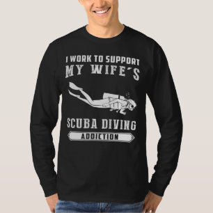 T-shirt Plongez dans l'Humour ! Je travaille pour soutenir