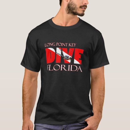T-shirt Plongez Long Point Key Floride Plongée en scaphand (Devant)