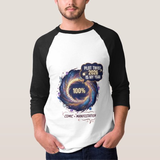 T-shirt Plot Twist 2026 Is My Year Cosmic Galaxy Motivatio (Devant)