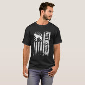 T-shirt Plott Hound Papa American Flag Plott Hound Proprié (Devant entier)