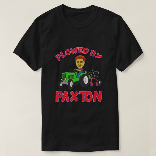 T-shirt Plowed By Paxton, équipe Paxton Tee , Flowed By Pa (Design devant)