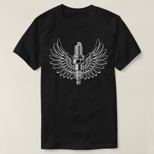 T-shirt Plug à étincelles avec conception des ailes  (Design devant)