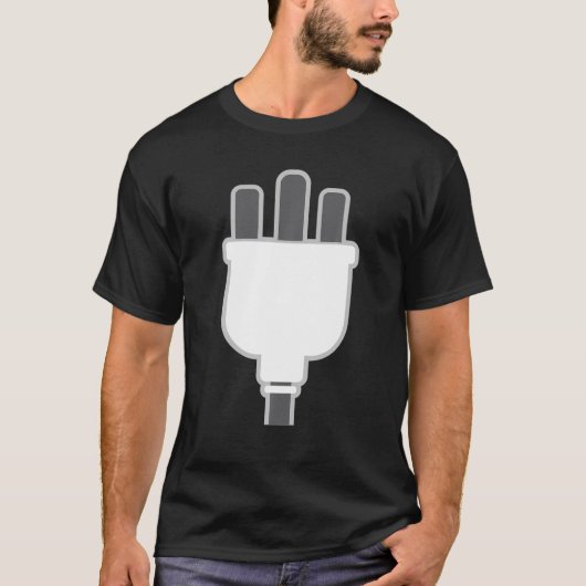 T-shirt Plug Easy Plug Et Socket Couple Costume Halloween (Devant)