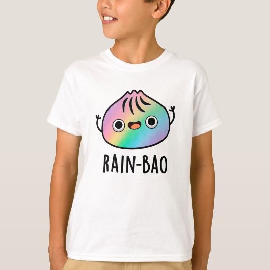 T-shirt Pluie-bao Funny Arc-en-ciel Dimsum Bao Pun (Devant)