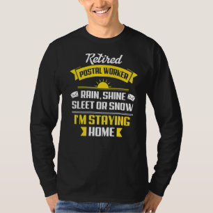 T-shirt Pluie Brin Sleet Retraité Postal Worker Mail Carri