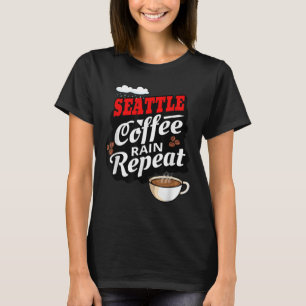 T-shirt Pluie de buveur de café Seattle Washington State