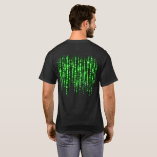 T-shirt Pluie de code numérique vert – Style Matrix Cyberp