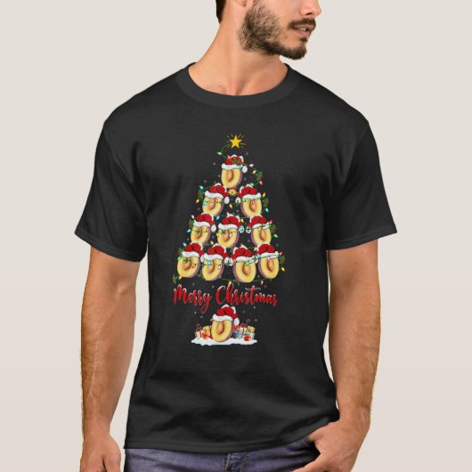 T-shirt Plum Christmas Tree Lights Santa Plum Xmas (Devant)
