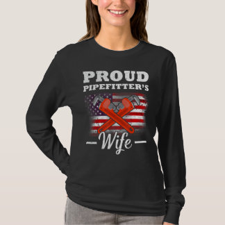 T-shirt Plumber Fier Pipefitter Femme Drapeau Américain Pl